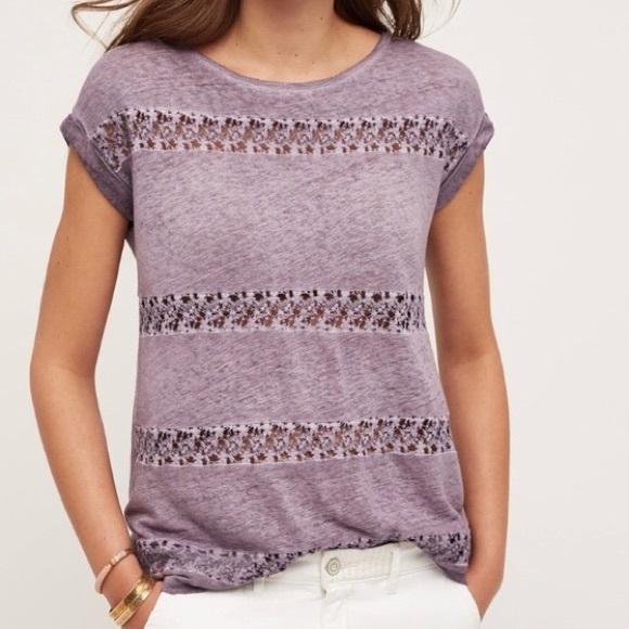 Anthropologie Tops - Anthropologie Akemi + Kin purple lattice linen top